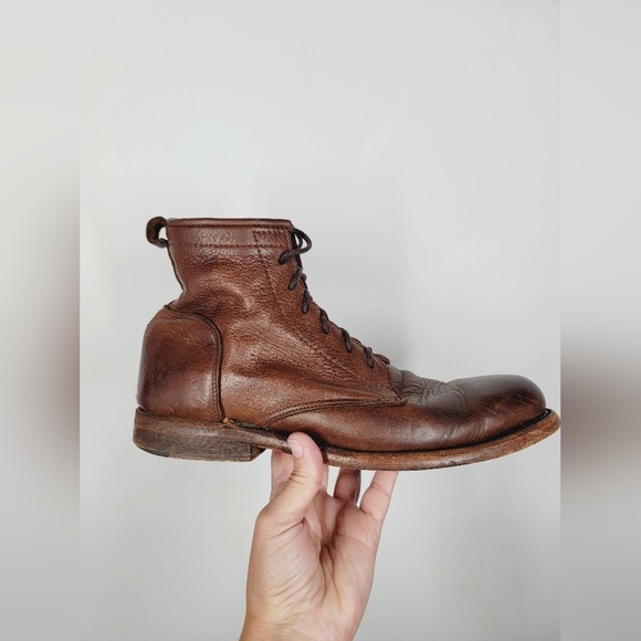 Vintage Classic Brown Leather Men's Boots, Size 9.5M - Picture 1 of 6